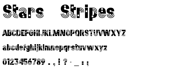 Stars & Stripes font